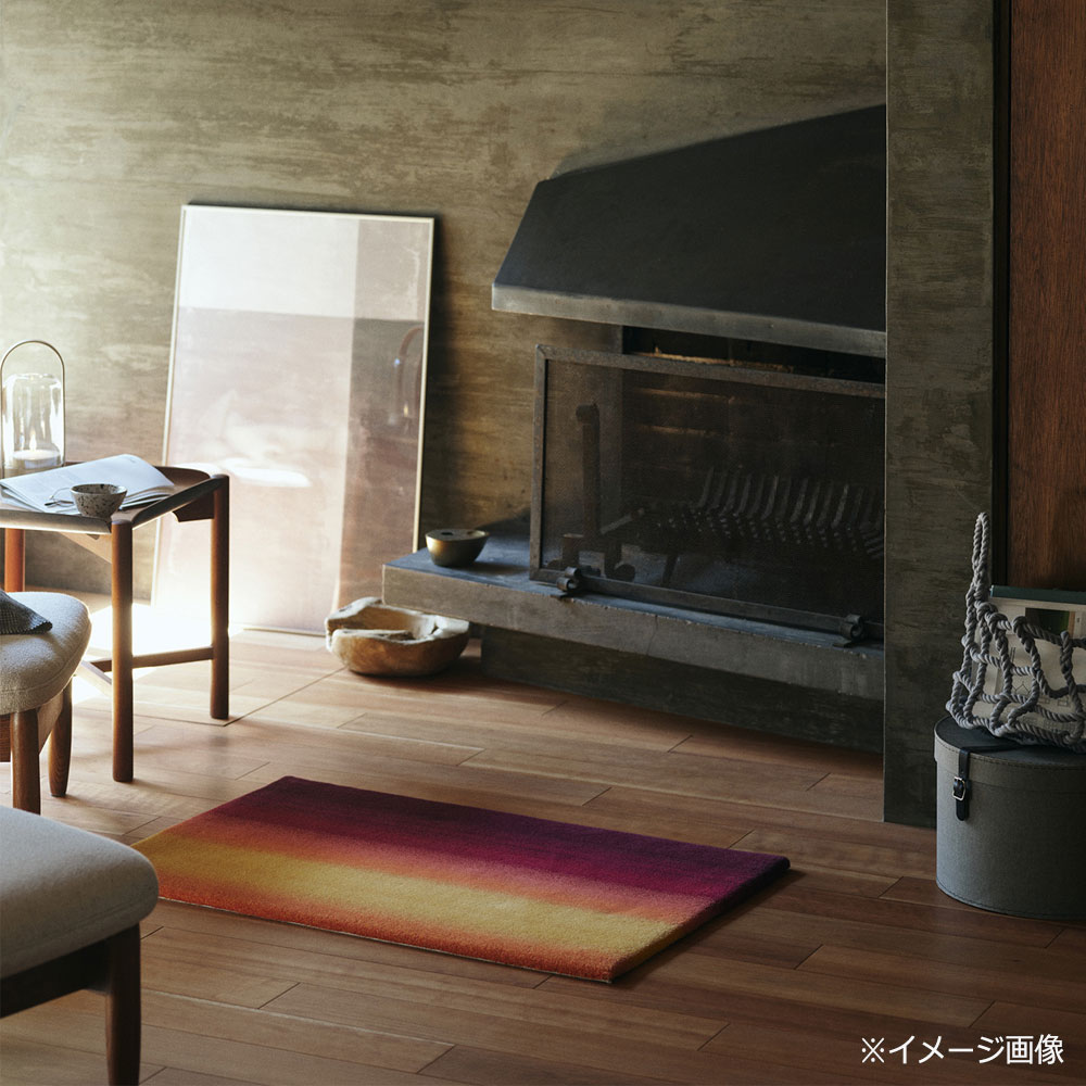 山形緞通 手刺緞通「あけぼの」XSサイズ(幅95x長さ60cm) 防炎【受注生産品】