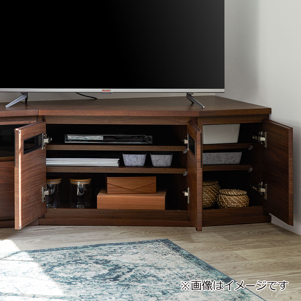 コーナーテレビボード 「ノーク2」幅89cm 木扉の位置 向かって右側 全2色【セール対象品のため5%OFF】