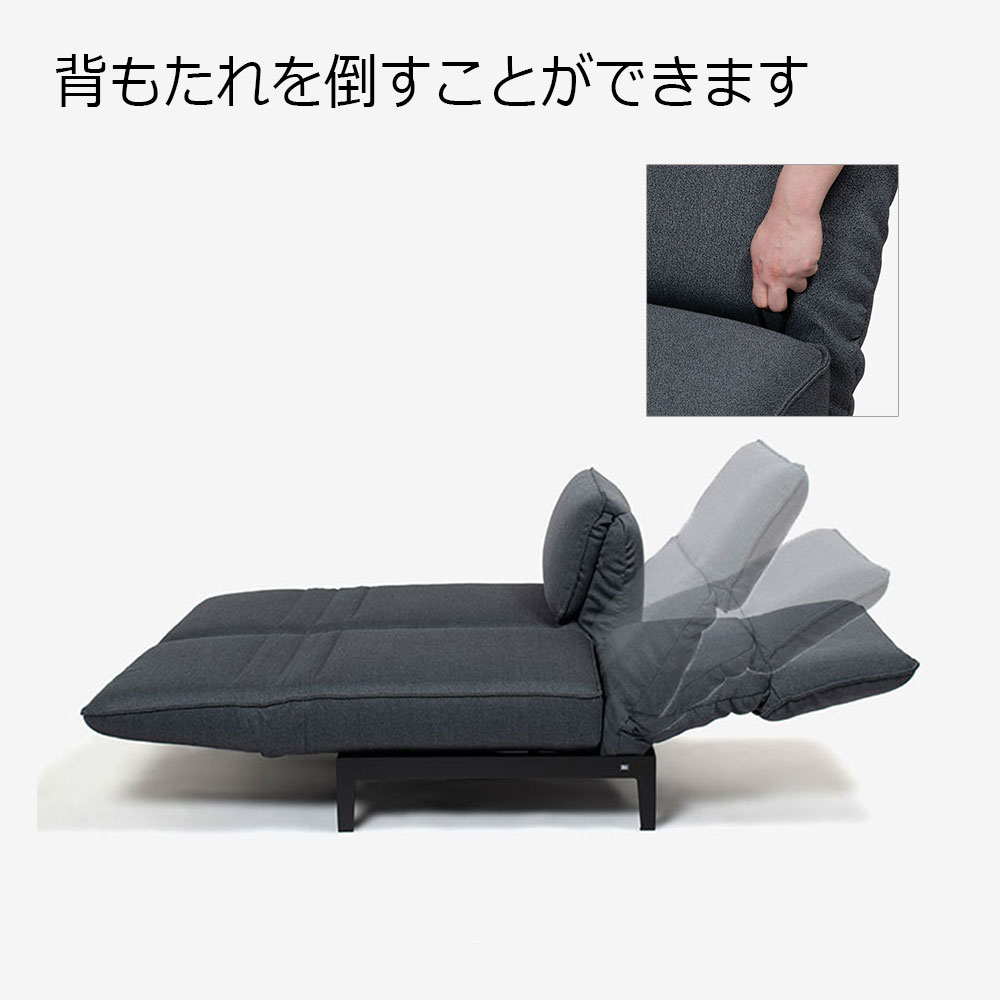 ROLF BENZ(ロルフベンツ)ソファ「MERA-N メラN」幅200cm 布#26.502 本体グラファイトグレー色 ※クッション2個付