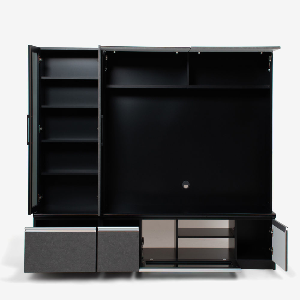 テレビボード 2点セット「エスタード」幅214cm(テレビボード「エスタード 160」+リビングボード「エスタード 60」)【オンラインショップ限定品】【セール対象品のため5%OFF】