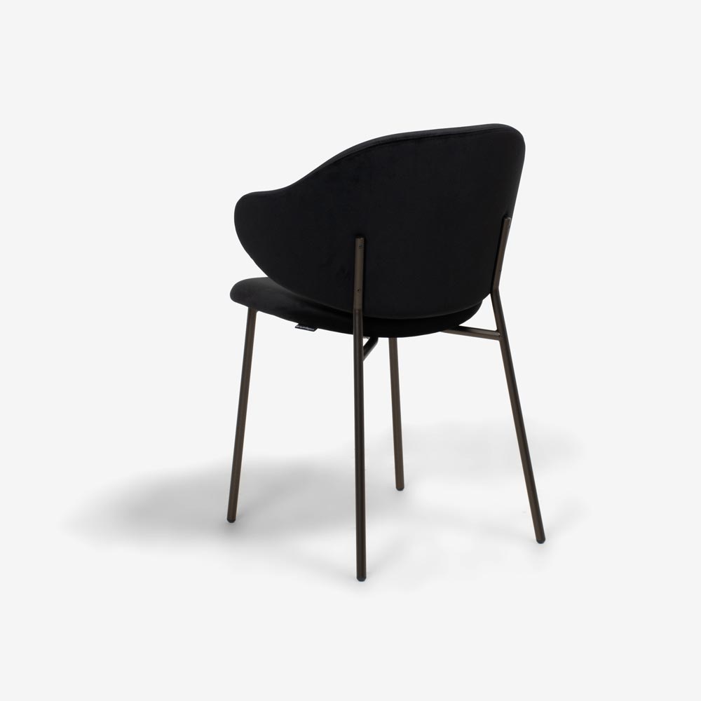 Calligaris(カリガリス)ダイニングチェア「Holly CS2037」布ブラック色