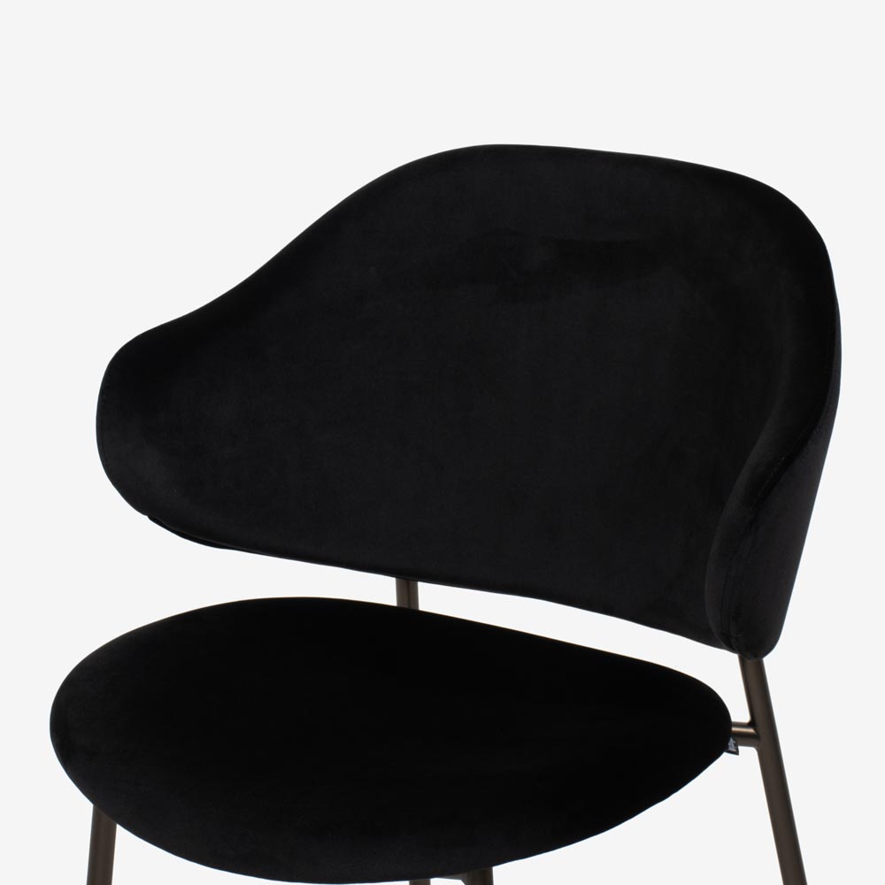 Calligaris(カリガリス)ダイニングチェア「Holly CS2037」布ブラック色
