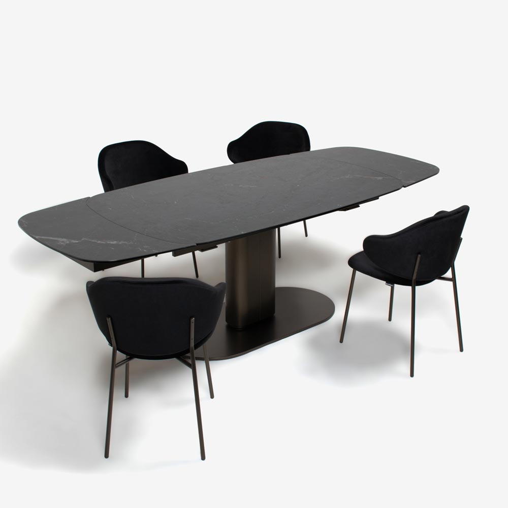Calligaris(カリガリス)ダイニングチェア「Holly CS2037」布ブラック色