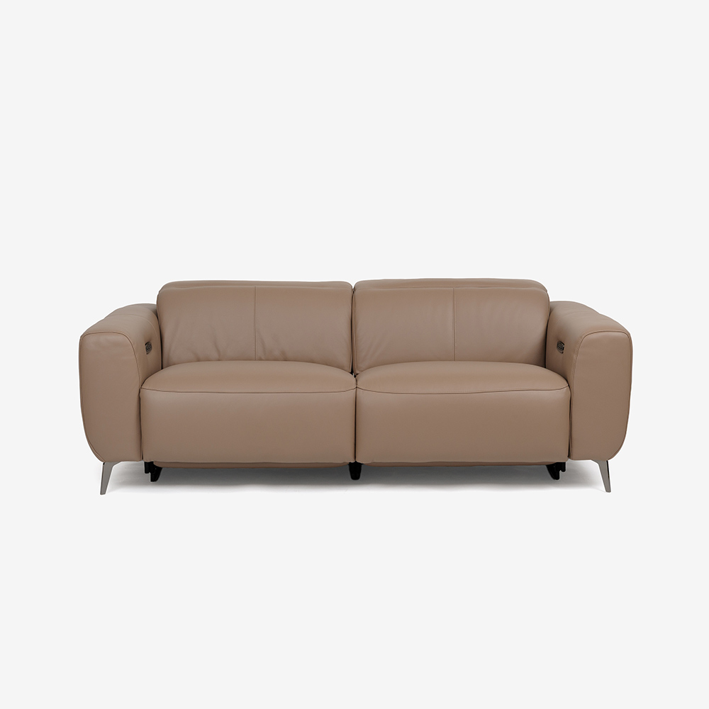 電動リクライニングソファ 3人掛け「L/S Motion 82(エルエスモーション82)」 幅212cm 革#J-RY/S-586E フォーン色【お手入れキットの特典付き】