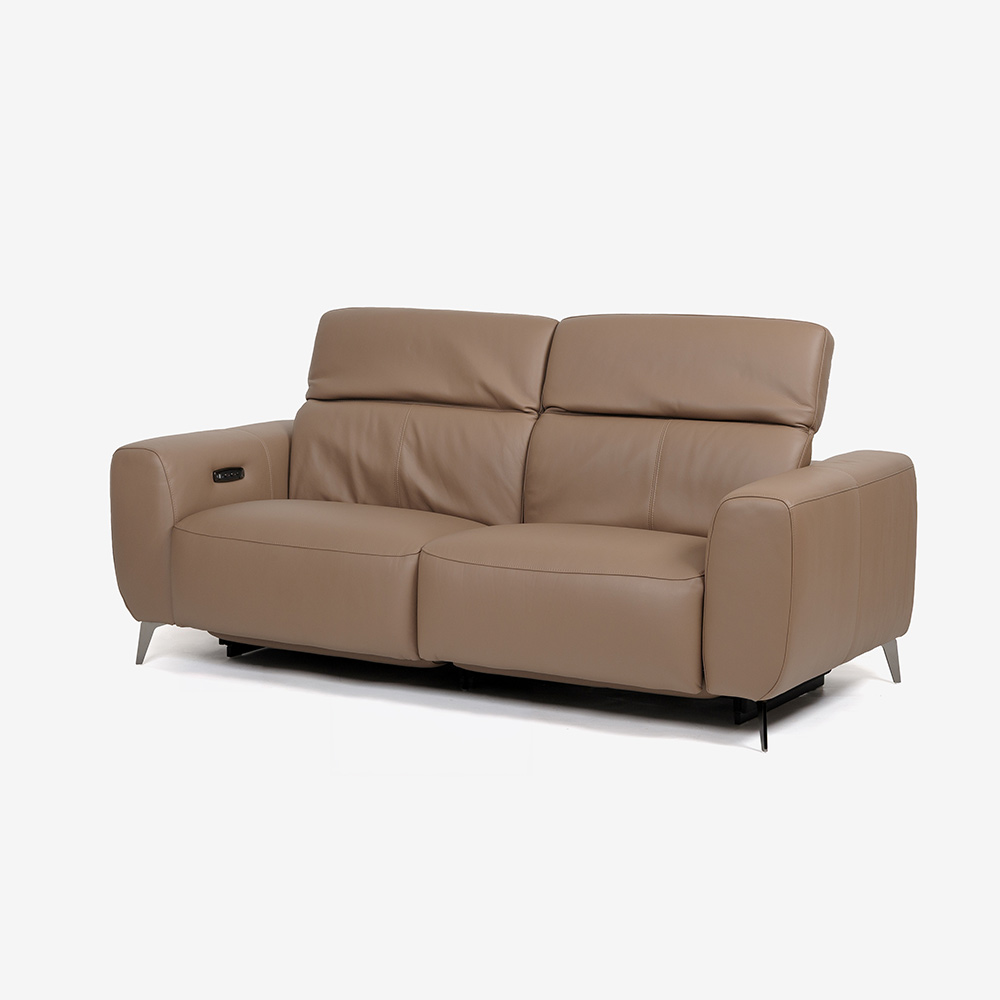 電動リクライニングソファ 3人掛け「L/S Motion 82(エルエスモーション82)」 幅212cm 革#J-RY/S-586E フォーン色【お手入れキットの特典付き】