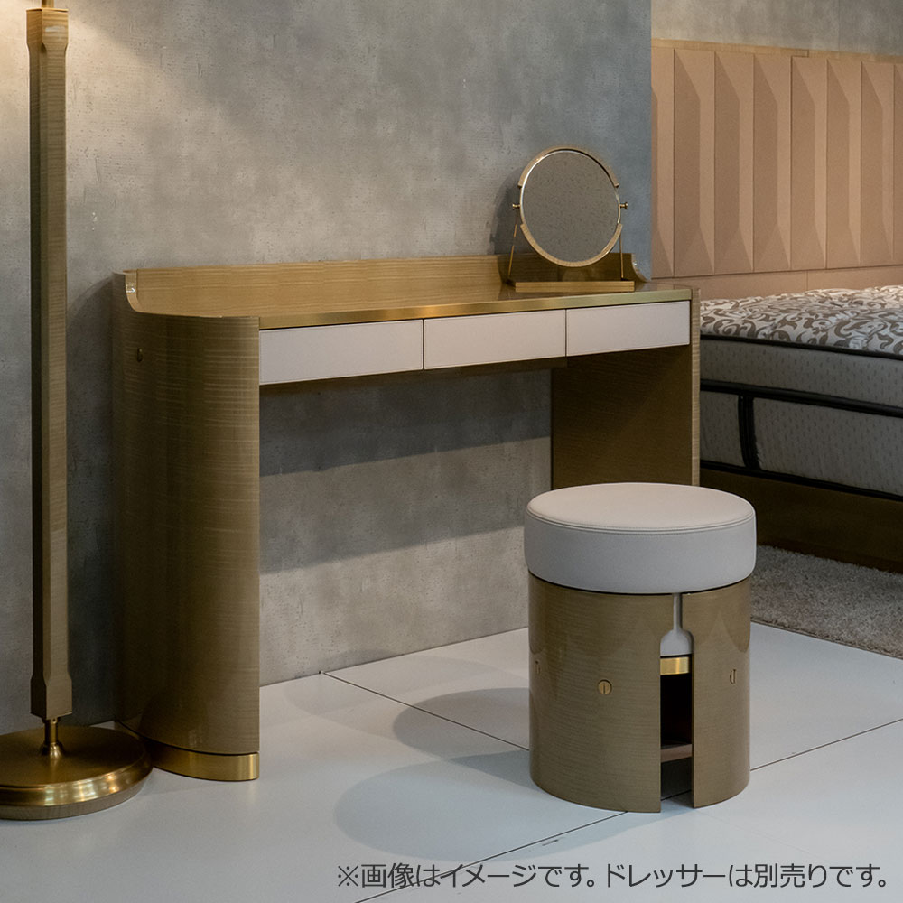 スツール「CORZA コルザ No.1」座面回転式 シカモア(SK-12)/革テルマール#0893 【受注生産品】