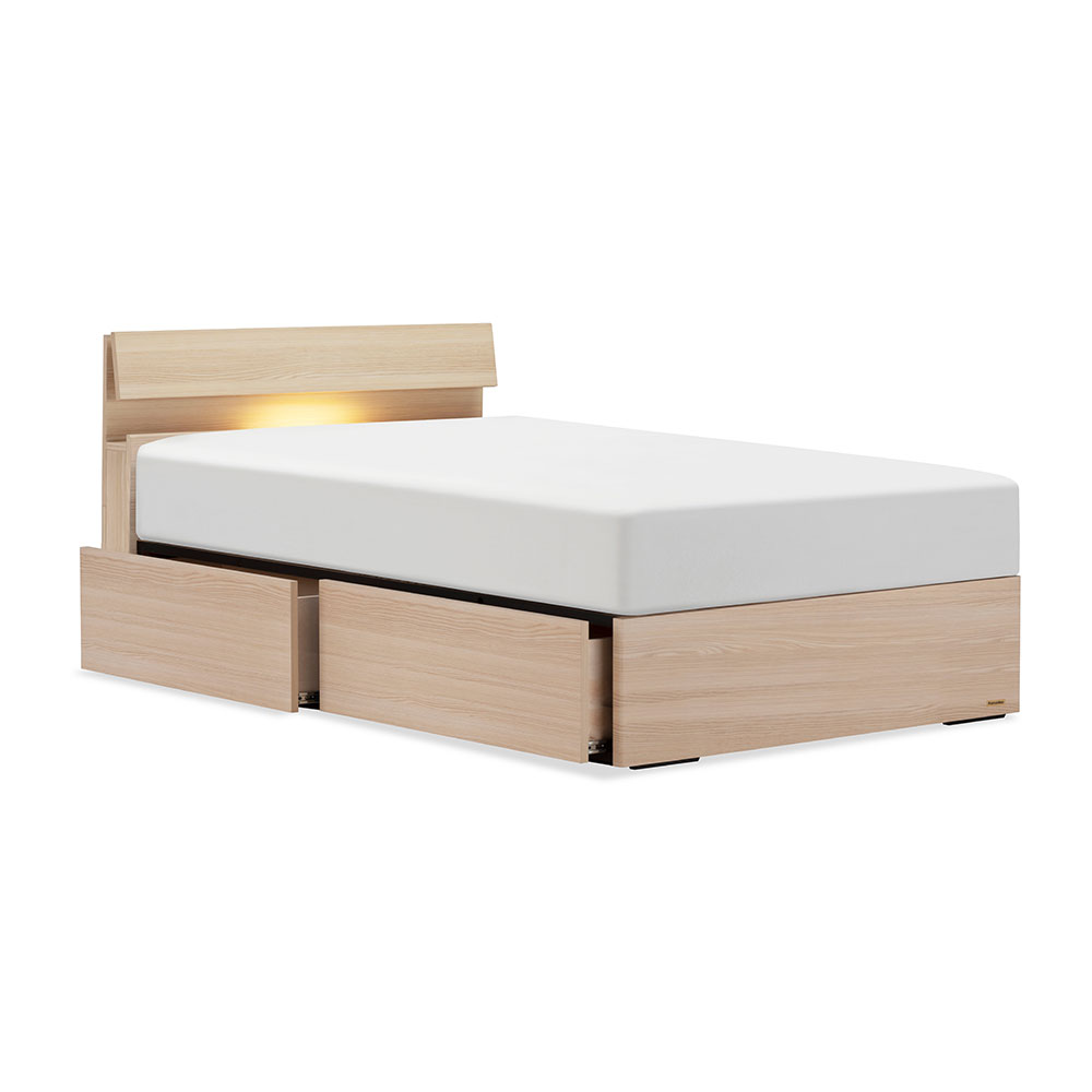FranceBed（フランスベッド）ベッドフレーム「ファディア FAD-C2 DR」コンセント付き 引出し付き（床板面高2タイプ）すのこ床板 全5サイズ 全3色