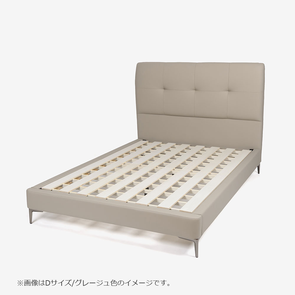 ベッドフレーム「ルチア02」PVC張り すのこ床板 全6サイズ 全2色