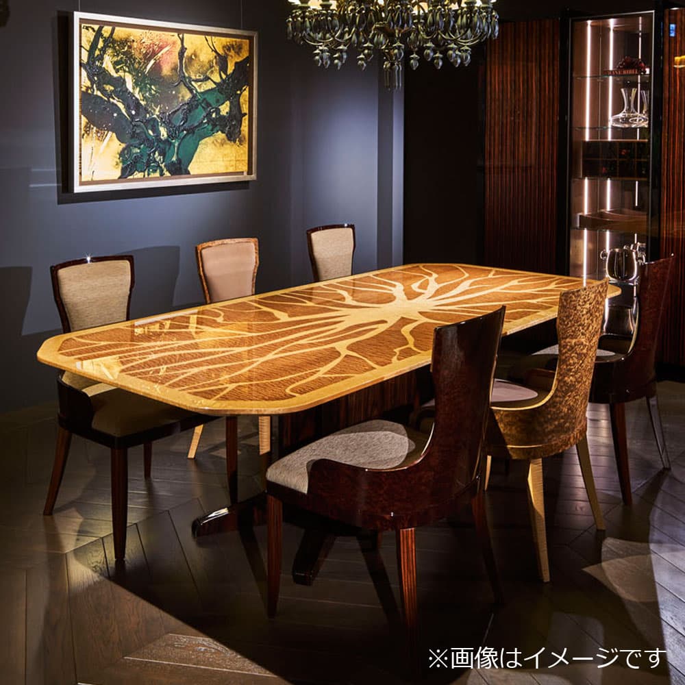 ダイニングテーブル「Taiju タイジュ」幅200cm バーズアイメープル/ニレコブ【受注生産品】