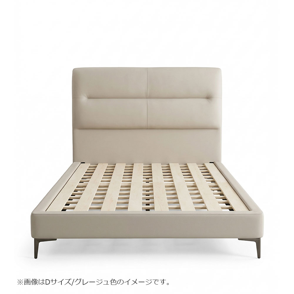 ベッドフレーム「ルチア01」PVC張り すのこ床板 全6サイズ 全2色【有明ショールーム30周年記念特別価格】
