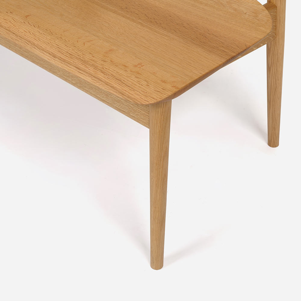 飛騨産業 ベンチ「SEOTO」 幅135cm 背付き 板座 全2色【受注生産品】