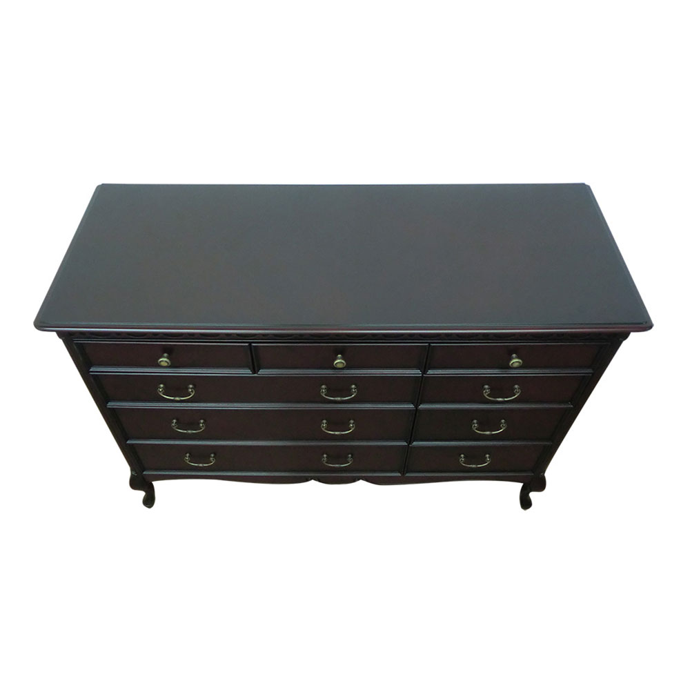 チェスト「フルール120 DM」幅120cm マホガニー材ダークブラウン色【セール対象品のため5%OFF】