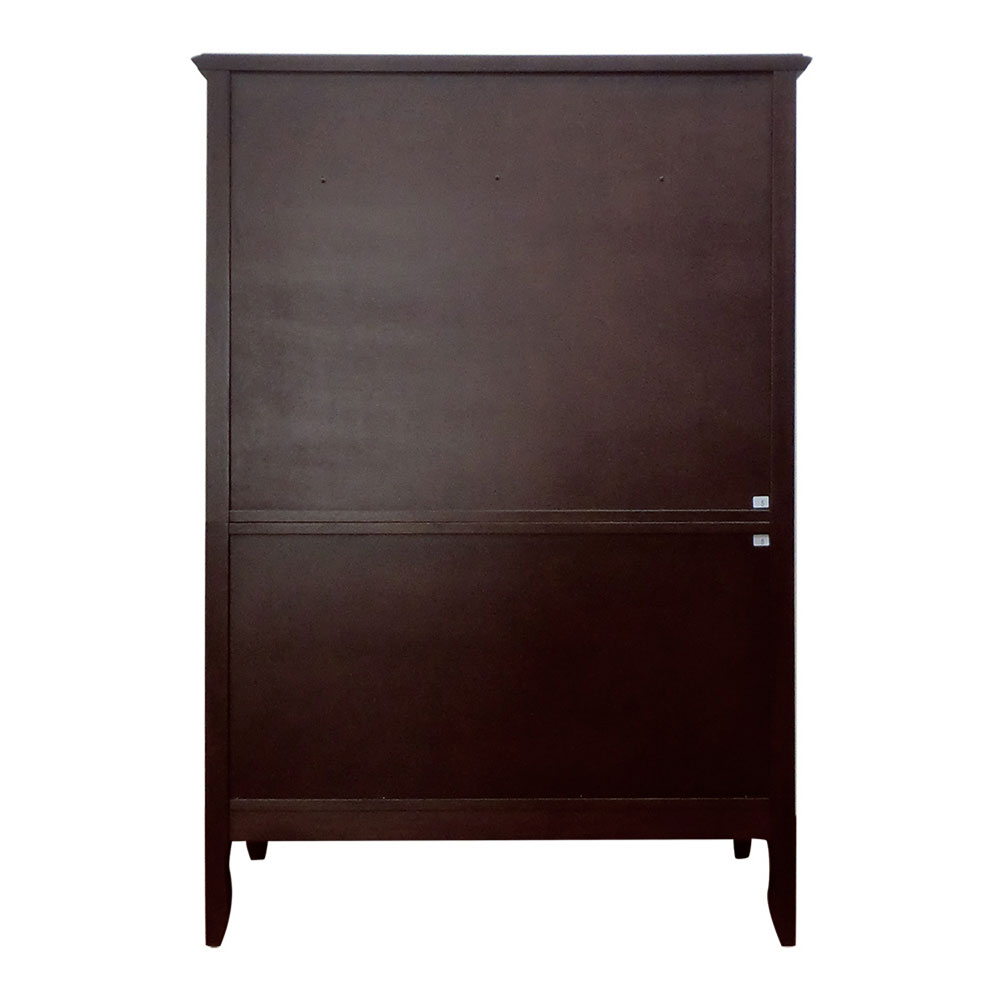 ハイチェスト「フルール90 DM」幅90cm マホガニー材ダークブラウン色【セール対象品のため5%OFF】
