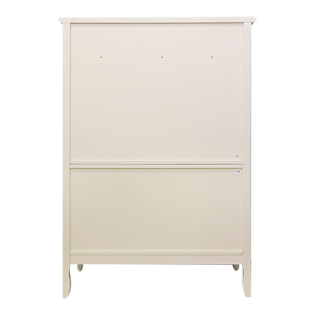 ハイチェスト「フルール90 WH」幅90cm リンデン材ホワイトウォッシュ色【セール対象品のため5%OFF】