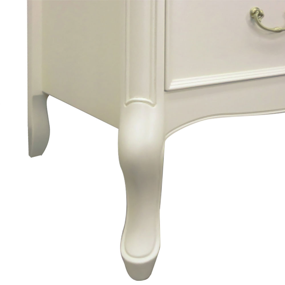 チェスト「フルール120 WH」幅120cm リンデン材ホワイトウォッシュ色【セール対象品のため5%OFF】