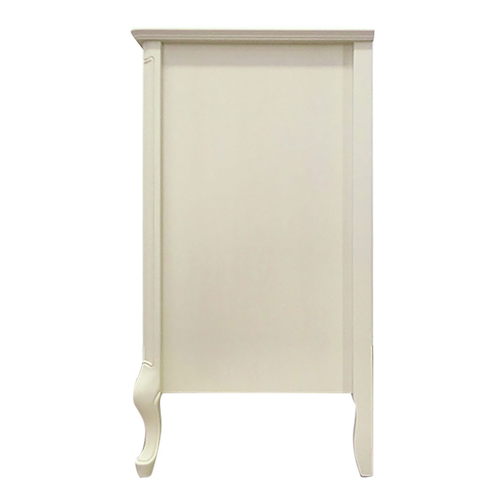 チェスト「フルール120 WH」幅120cm リンデン材ホワイトウォッシュ色【セール対象品のため5%OFF】