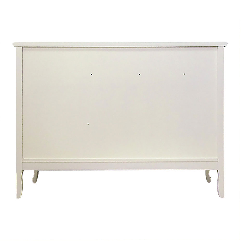 チェスト「フルール120 WH」幅120cm リンデン材ホワイトウォッシュ色【セール対象品のため5%OFF】