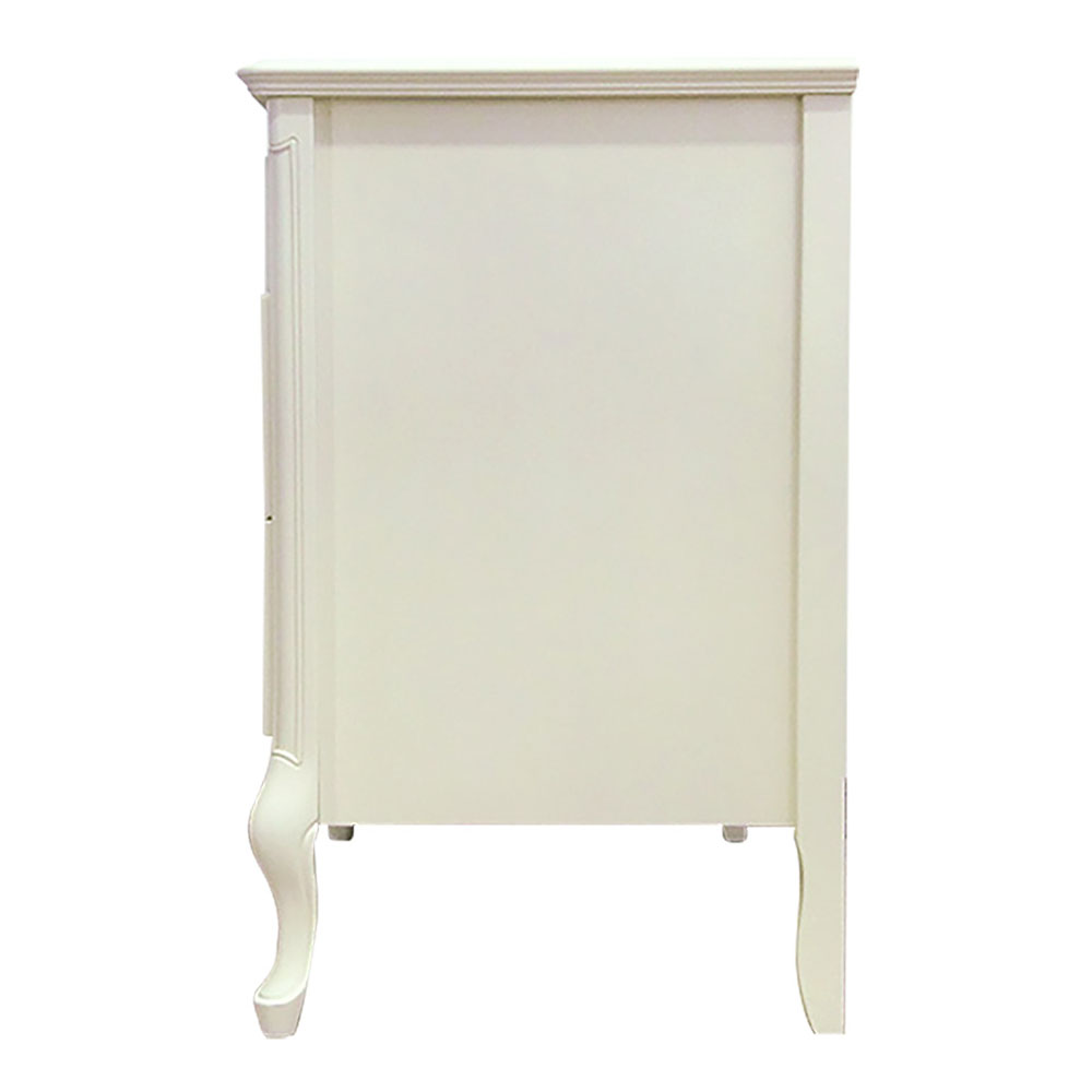 チェスト「フルール85 WH」幅85cm リンデン材ホワイトウォッシュ色【セール対象品のため5%OFF】