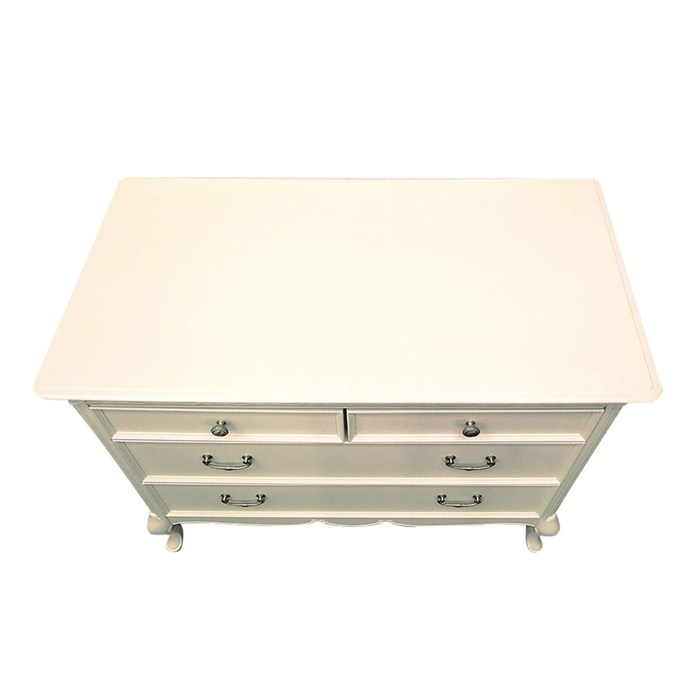 チェスト「フルール85 WH」幅85cm リンデン材ホワイトウォッシュ色【セール対象品のため5%OFF】