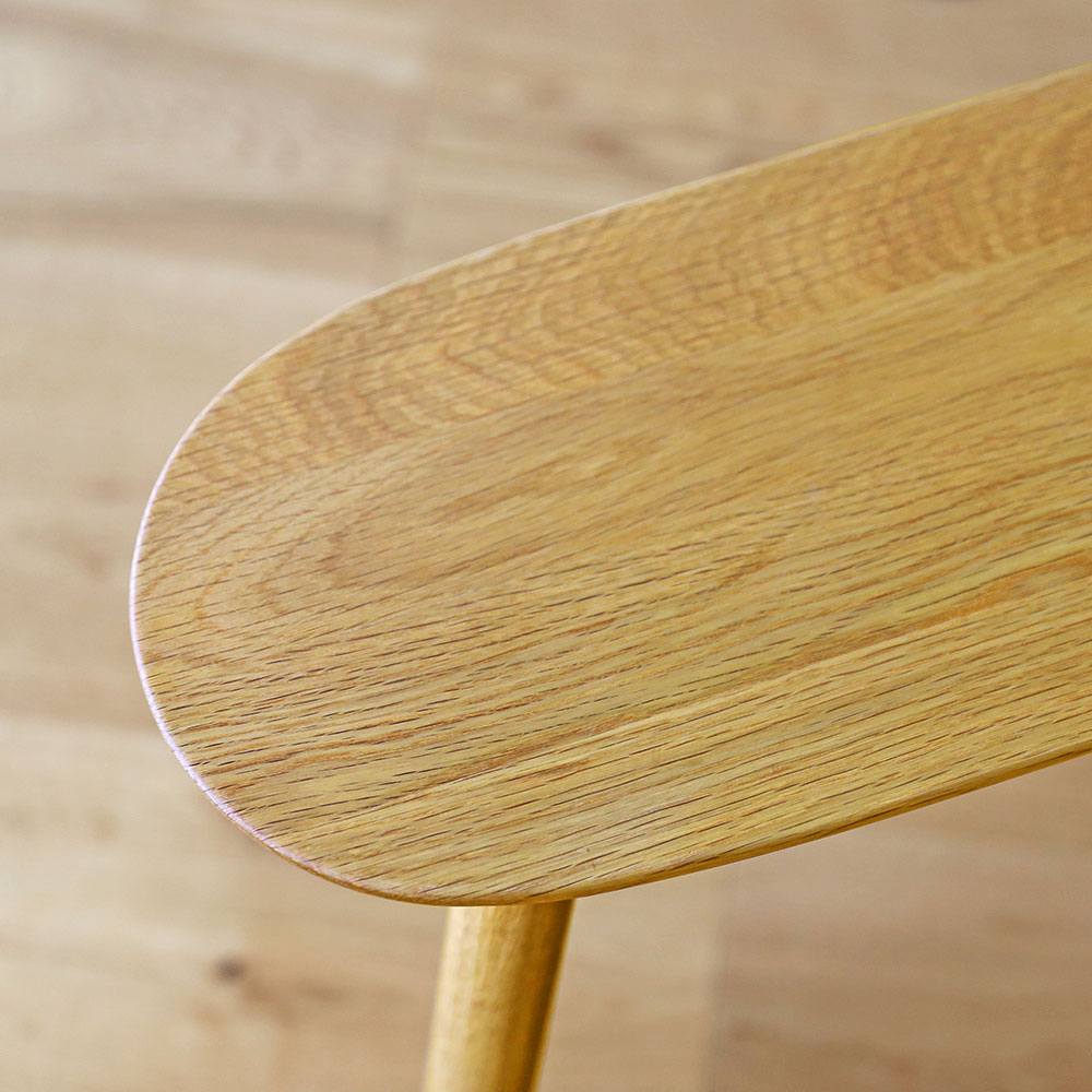 スツール「ルーベ  90Vワイド」幅90cm 高さ42cm ホワイトオーク材
