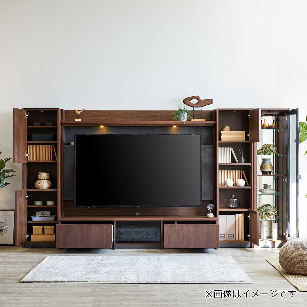 テレビボード 「バロン」 4点セット ウォールナット材 ウォールナット色【セール対象品のため5%OFF】