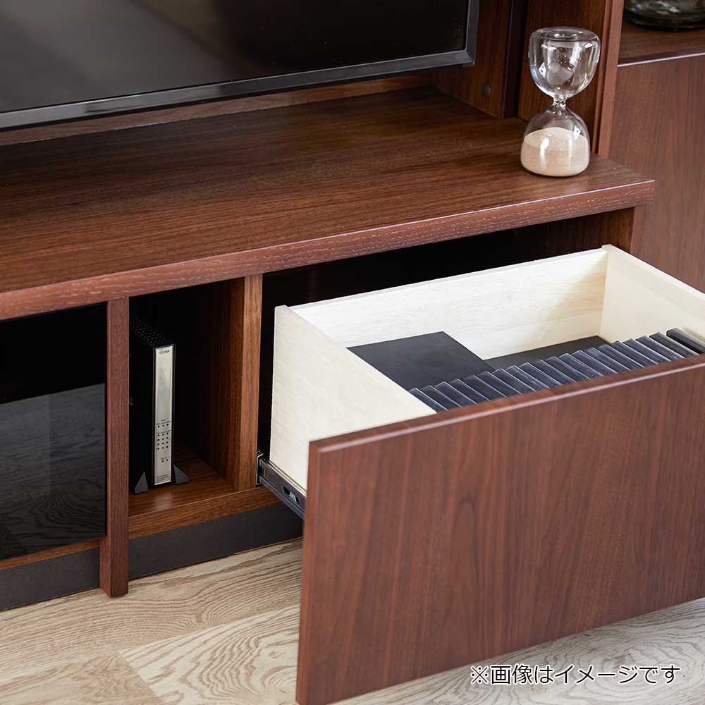テレビボード 「バロン」 4点セット ウォールナット材 ウォールナット色【セール対象品のため5%OFF】