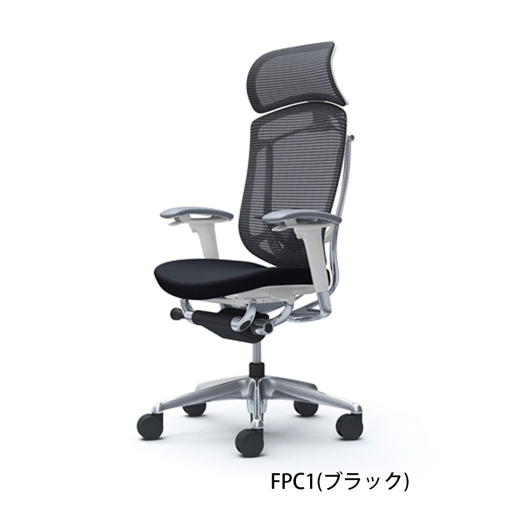 「コンテッサセコンダ」座面/クッション フレーム/ポリッシュ ボディーカラー/ホワイト 大型ヘッドレスト 張地全13色 ランバーサポート有・無【受注生産品】okamura(オカムラ)