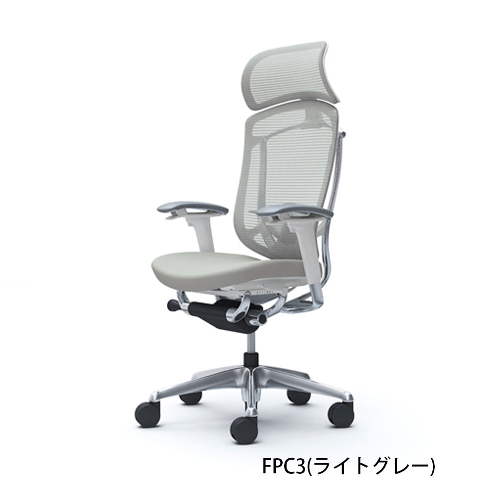 「コンテッサセコンダ」座面/クッション フレーム/ポリッシュ ボディーカラー/ホワイト 大型ヘッドレスト 張地全13色 ランバーサポート有・無【受注生産品】okamura(オカムラ)