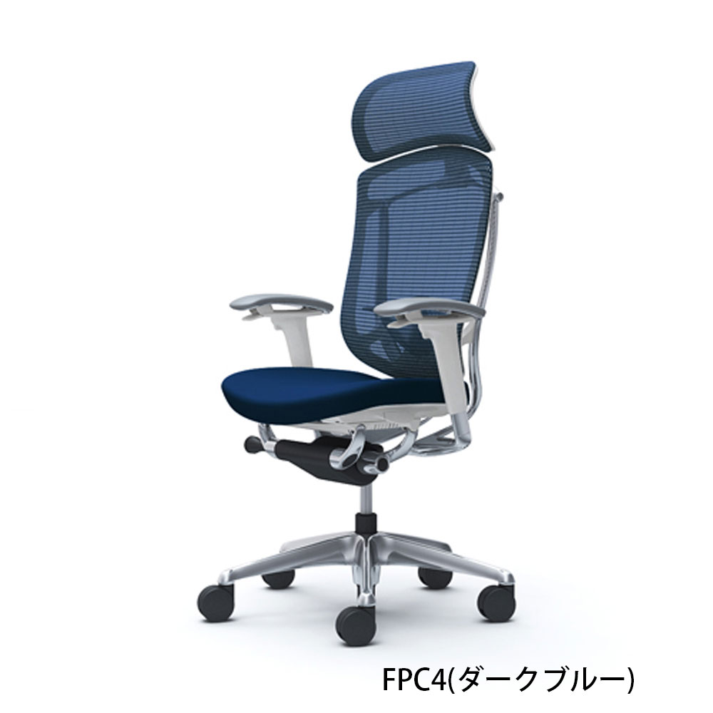 「コンテッサセコンダ」座面/クッション フレーム/ポリッシュ ボディーカラー/ホワイト 大型ヘッドレスト 張地全13色 ランバーサポート有・無【受注生産品】okamura(オカムラ)