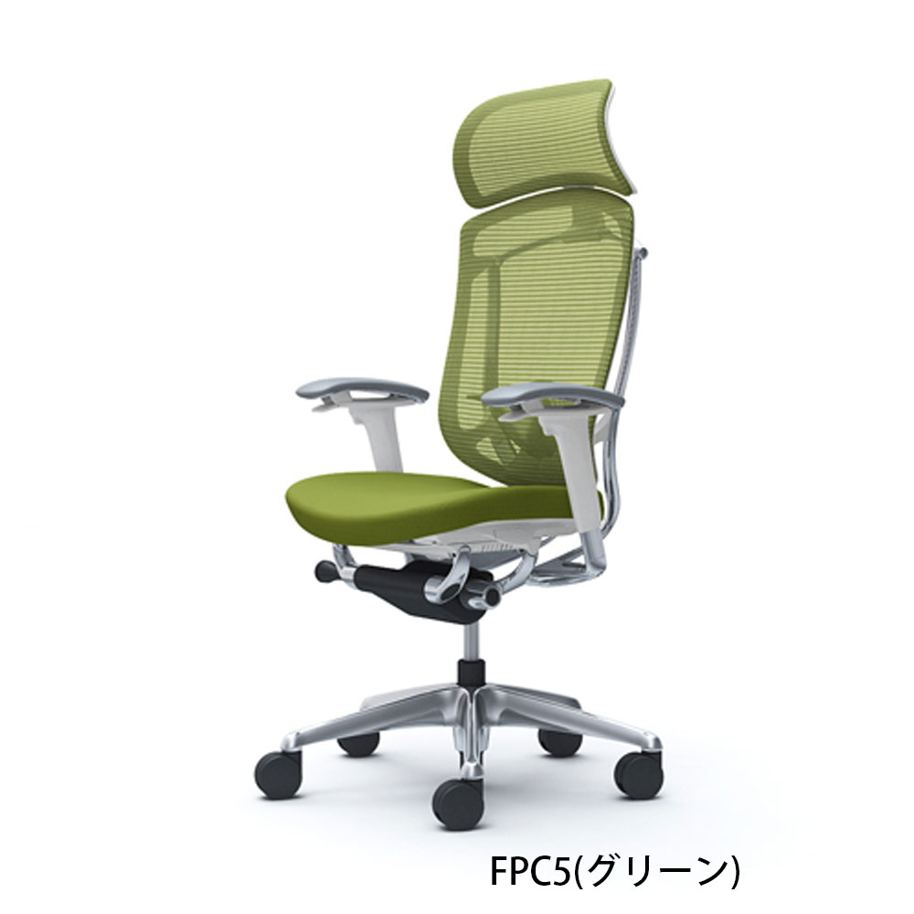 「コンテッサセコンダ」座面/クッション フレーム/ポリッシュ ボディーカラー/ホワイト 大型ヘッドレスト 張地全13色 ランバーサポート有・無【受注生産品】okamura(オカムラ)