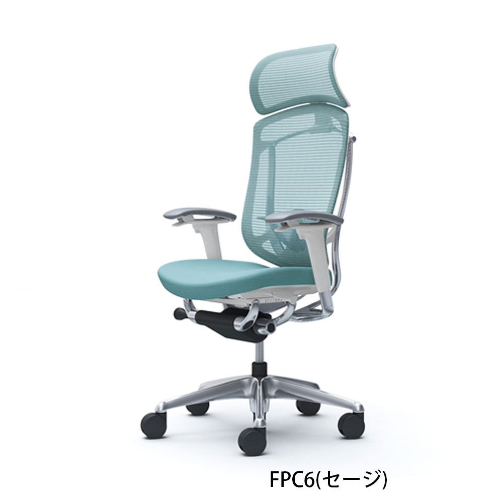「コンテッサセコンダ」座面/クッション フレーム/ポリッシュ ボディーカラー/ホワイト 大型ヘッドレスト 張地全13色 ランバーサポート有・無【受注生産品】okamura(オカムラ)