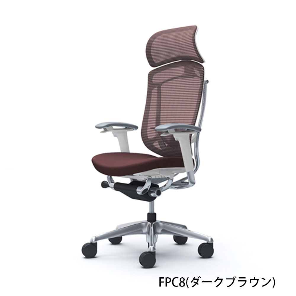 「コンテッサセコンダ」座面/クッション フレーム/ポリッシュ ボディーカラー/ホワイト 大型ヘッドレスト 張地全13色 ランバーサポート有・無【受注生産品】okamura(オカムラ)