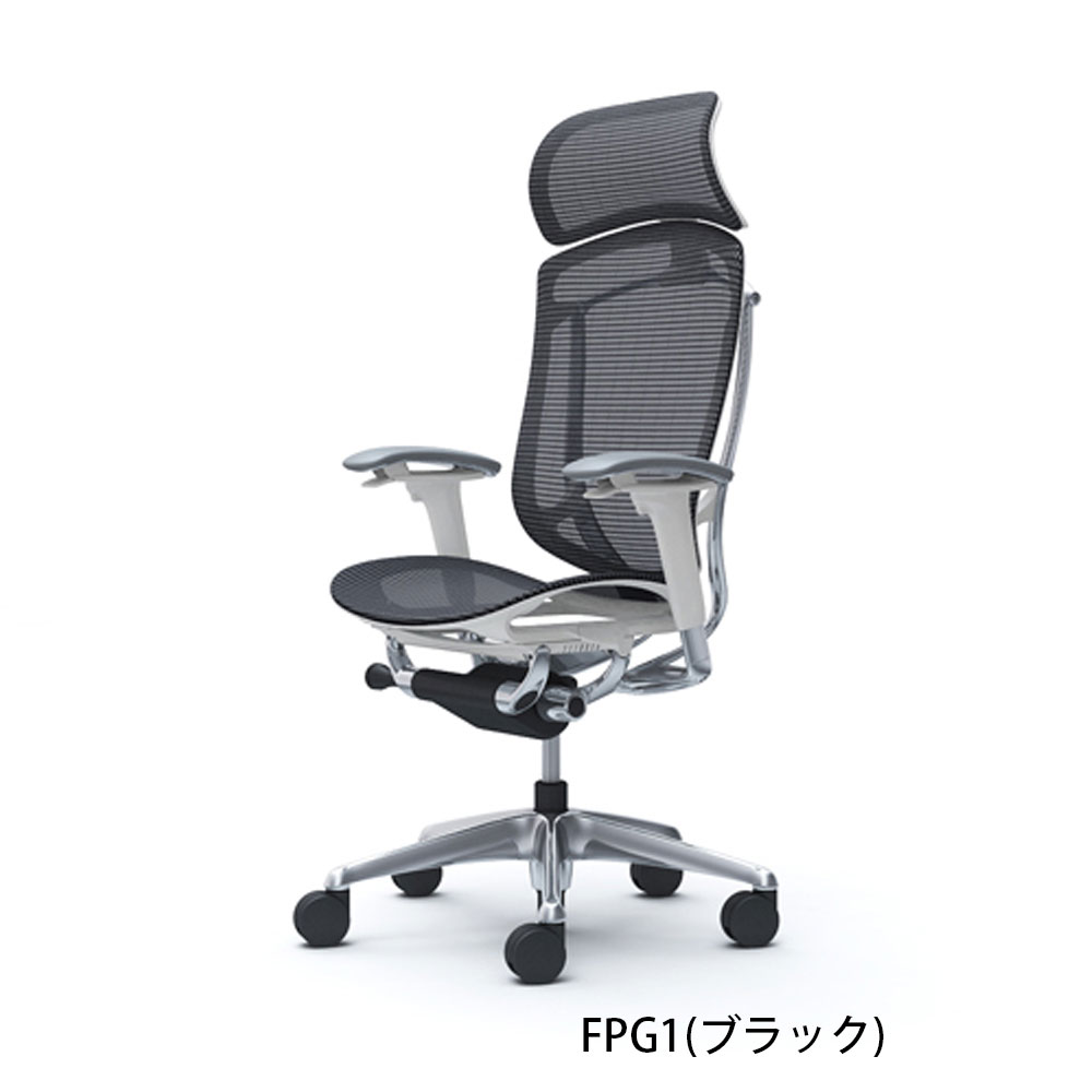 「コンテッサセコンダ 」座/メッシュ フレーム/ポリッシュ ボディーカラー/ホワイト 大型ヘッドレスト 全13色 ランバーサポート有・無【受注生産品】okamura(オカムラ)
