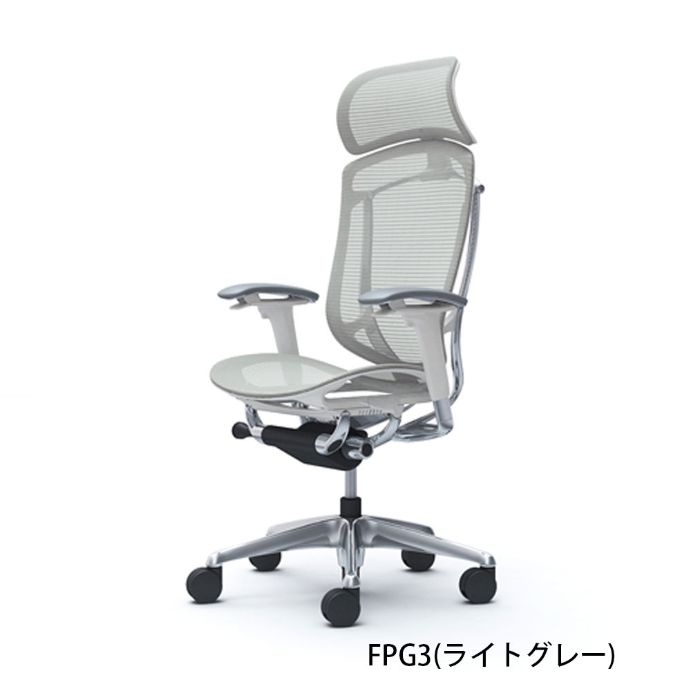 「コンテッサセコンダ 」座/メッシュ フレーム/ポリッシュ ボディーカラー/ホワイト 大型ヘッドレスト 全13色 ランバーサポート有・無【受注生産品】okamura(オカムラ)