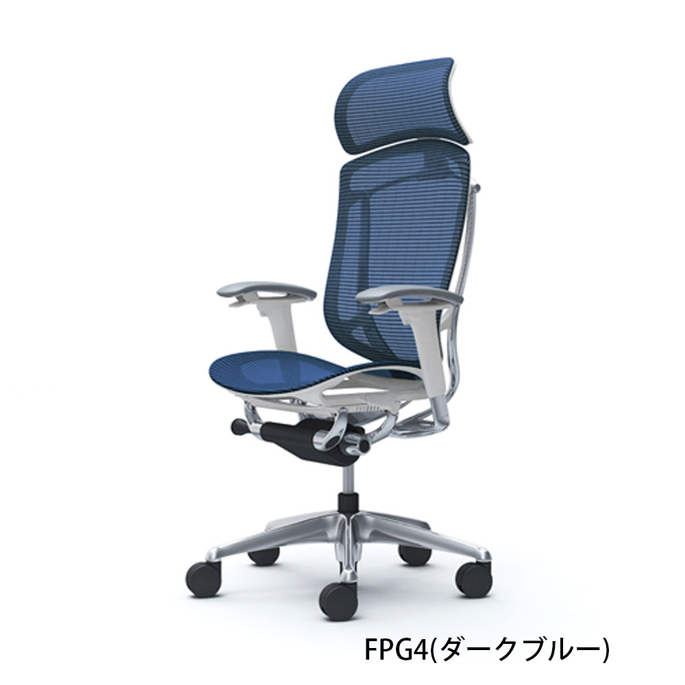 「コンテッサセコンダ 」座/メッシュ フレーム/ポリッシュ ボディーカラー/ホワイト 大型ヘッドレスト 全13色 ランバーサポート有・無【受注生産品】okamura(オカムラ)