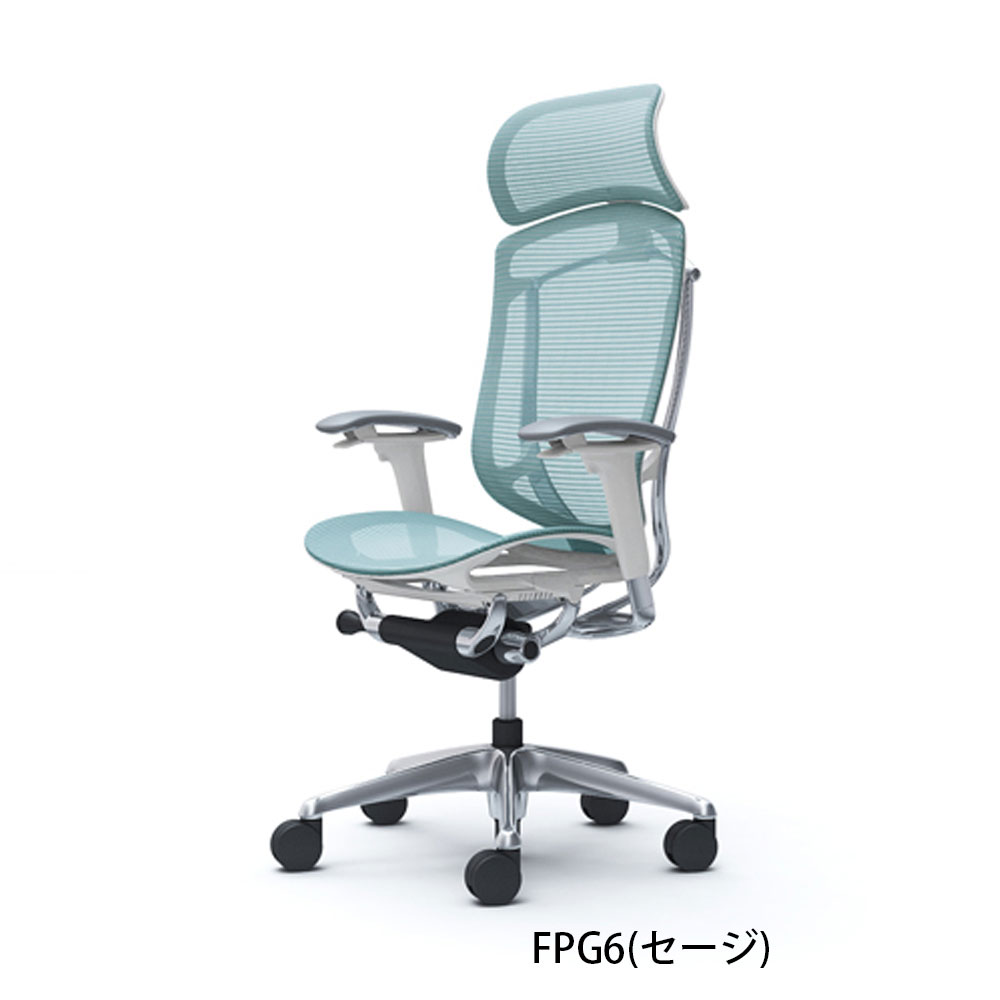 「コンテッサセコンダ 」座/メッシュ フレーム/ポリッシュ ボディーカラー/ホワイト 大型ヘッドレスト 全13色 ランバーサポート有・無【受注生産品】okamura(オカムラ)