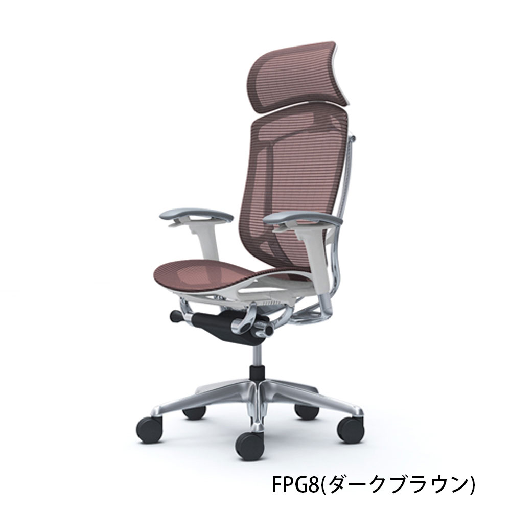 「コンテッサセコンダ 」座/メッシュ フレーム/ポリッシュ ボディーカラー/ホワイト 大型ヘッドレスト 全13色 ランバーサポート有・無【受注生産品】okamura(オカムラ)