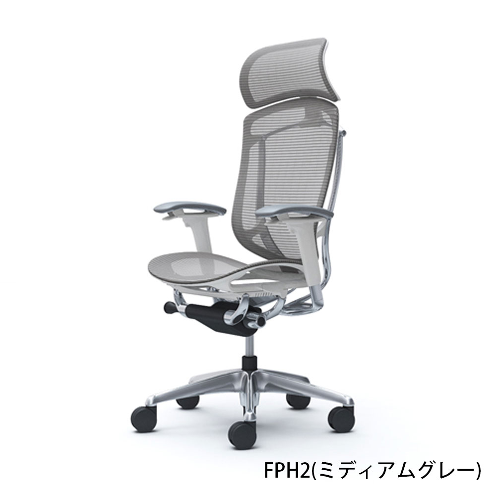 「コンテッサセコンダ 」座/メッシュ フレーム/ポリッシュ ボディーカラー/ホワイト 大型ヘッドレスト 全13色 ランバーサポート有・無【受注生産品】okamura(オカムラ)