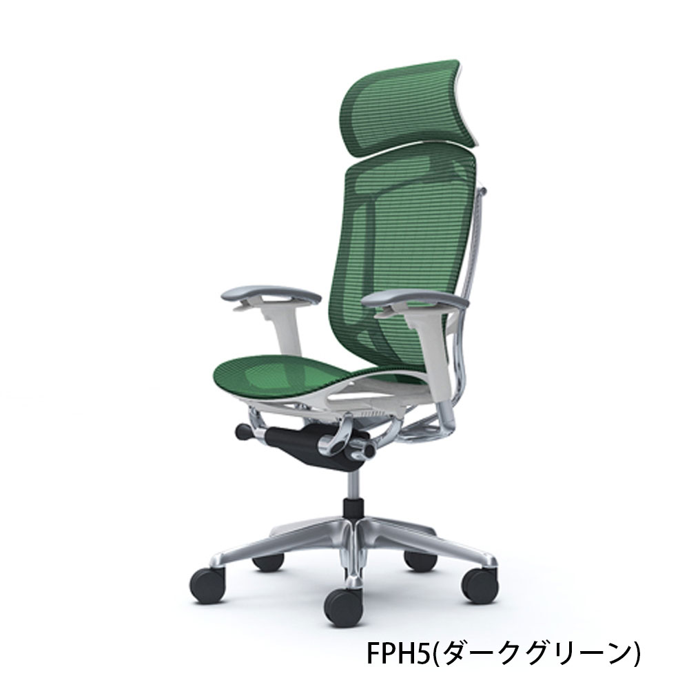 「コンテッサセコンダ 」座/メッシュ フレーム/ポリッシュ ボディーカラー/ホワイト 大型ヘッドレスト 全13色 ランバーサポート有・無【受注生産品】okamura(オカムラ)