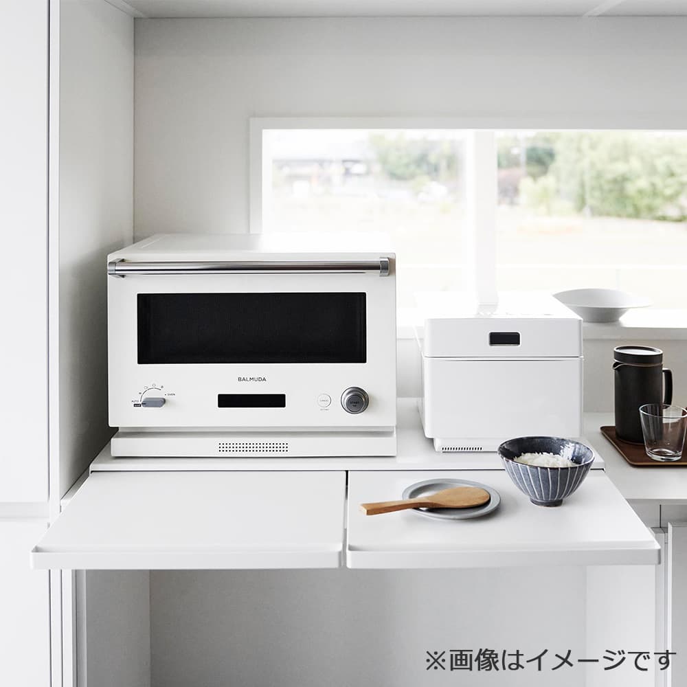 スライドテーブル「タワー 1684」ホワイト 80x39cm