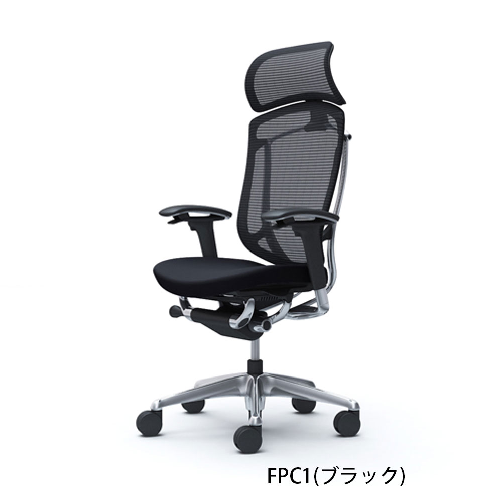 「コンテッサセコンダ」座面/クッション フレーム/ポリッシュボディーカラー/ブラック 大型ヘッドレスト 張地全13色 ランバーサポート有・無【受注生産品】okamura(オカムラ)