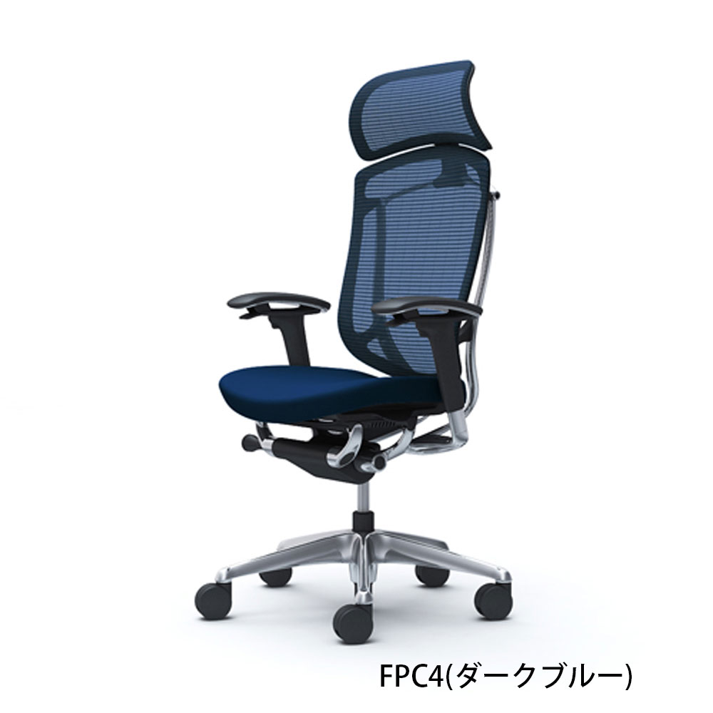「コンテッサセコンダ」座面/クッション フレーム/ポリッシュボディーカラー/ブラック 大型ヘッドレスト 張地全13色 ランバーサポート有・無【受注生産品】okamura(オカムラ)