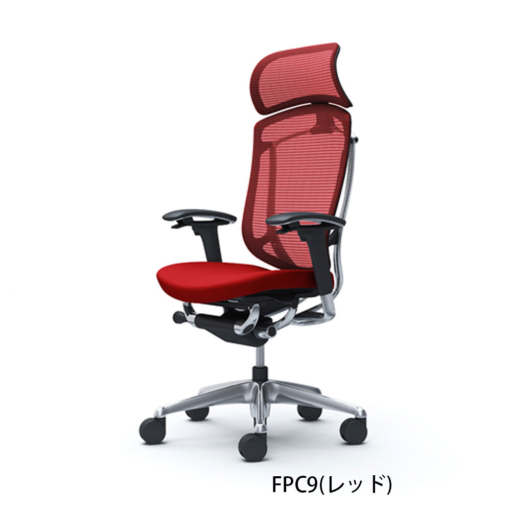 「コンテッサセコンダ」座面/クッション フレーム/ポリッシュボディーカラー/ブラック 大型ヘッドレスト 張地全13色 ランバーサポート有・無【受注生産品】okamura(オカムラ)