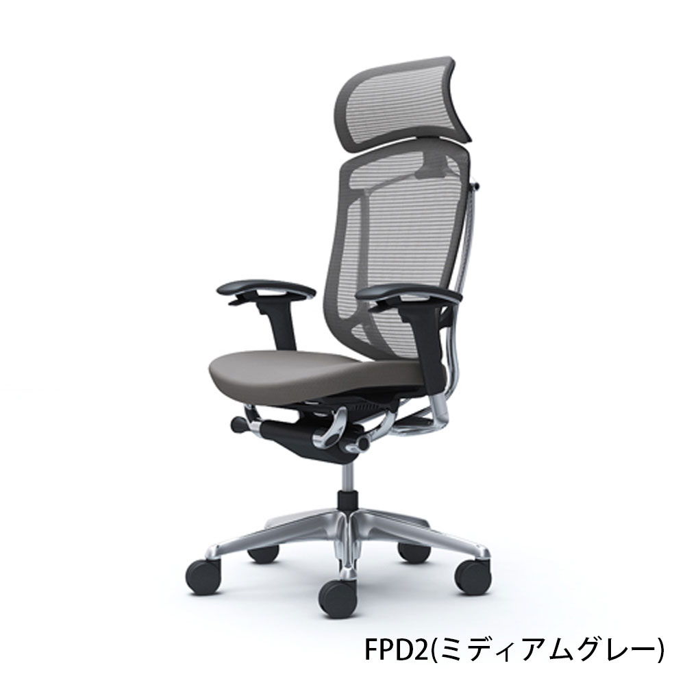 「コンテッサセコンダ」座面/クッション フレーム/ポリッシュボディーカラー/ブラック 大型ヘッドレスト 張地全13色 ランバーサポート有・無【受注生産品】okamura(オカムラ)