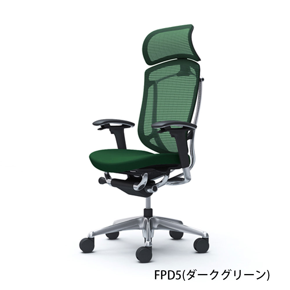 「コンテッサセコンダ」座面/クッション フレーム/ポリッシュボディーカラー/ブラック 大型ヘッドレスト 張地全13色 ランバーサポート有・無【受注生産品】okamura(オカムラ)