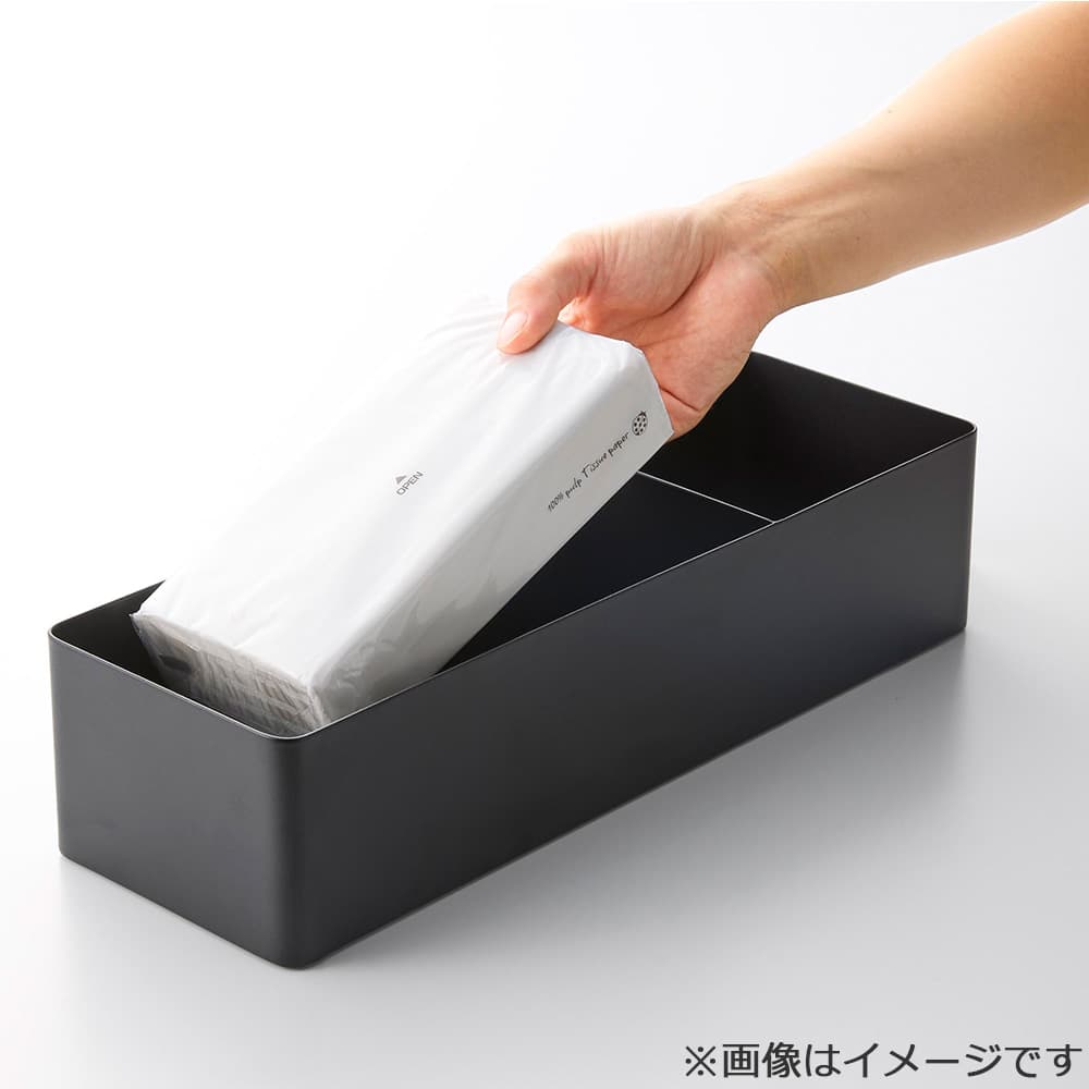 ペーパータオル&バニティオーガナイザー「タワー 10744」ブラック