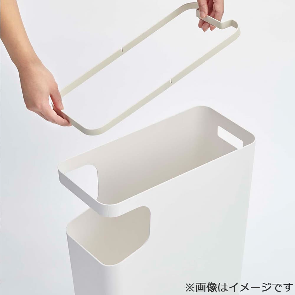 ダストボックス&サイドテーブル「タワー 3988」15L ホワイト ゴミ箱