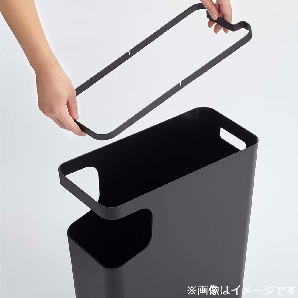 ダストボックス＆サイドテーブル「タワー 3989」15L ブラック ゴミ箱