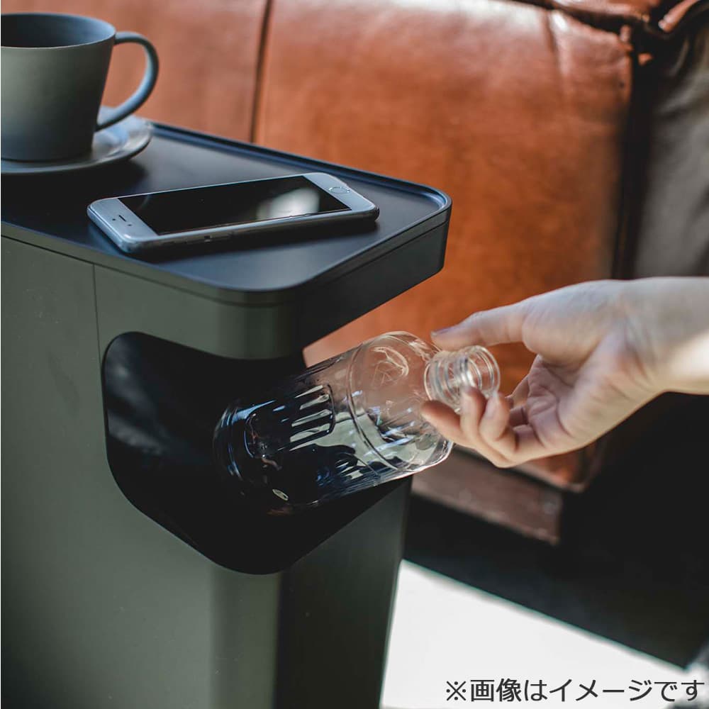 ダストボックス＆サイドテーブル「タワー 3989」15L ブラック ゴミ箱
