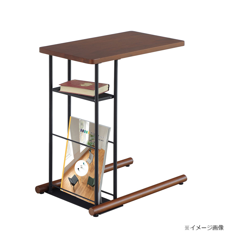 サイドテーブル「アルフ SST-580」幅33cm ウォールナット材